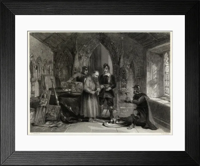 Framed Print : Puritans in a Monastery Framed Print : Puritans in a Monastery