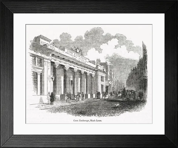 Framed Print : Corn Exchange building in Mark Lane 1845 Framed Print : Corn Exchange building in Mark Lane 1845