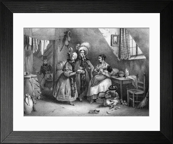 Framed Print : SOCIAL SCENES / C19 SLUMS Framed Print : SOCIAL SCENES / C19 SLUMS