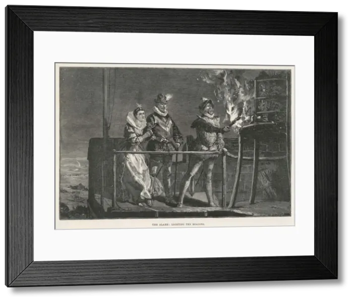 Framed Print : ARMADA BEACONS 1588 Framed Print : ARMADA BEACONS 1588
