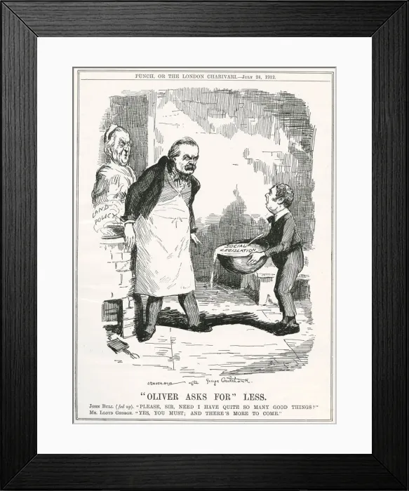 Framed Print : Cartoon, Oliver Asks For Less Framed Print : Cartoon, Oliver Asks For Less