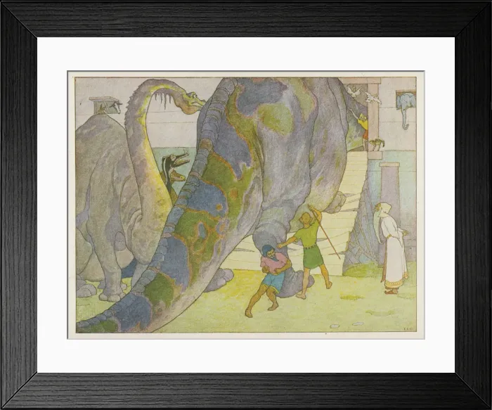Framed Print : DINOSAURS / NOAHS ARK Framed Print : DINOSAURS / NOAHS ARK