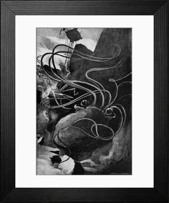 Framed Print : War of the Worlds by H. G. Wells - First Publication Framed Print : War of the Worlds by H. G. Wells - First Publication