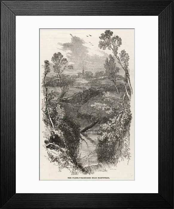Framed Print : FLEET RIVER AT HAMPSTEAD Framed Print : FLEET RIVER AT HAMPSTEAD