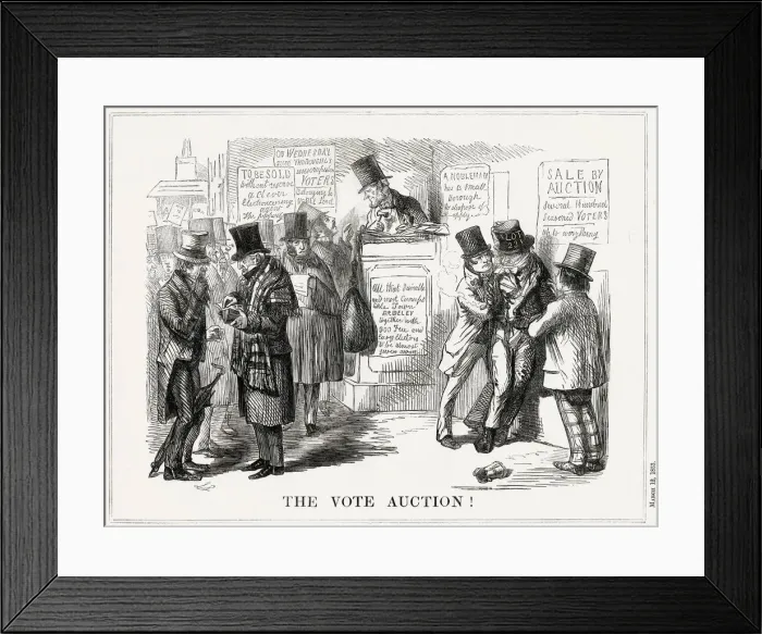 Framed Print : THE VOTE AUCTION