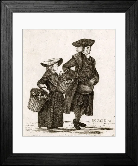 Framed Print : STREET CROCKERY SELLERS Framed Print : STREET CROCKERY SELLERS