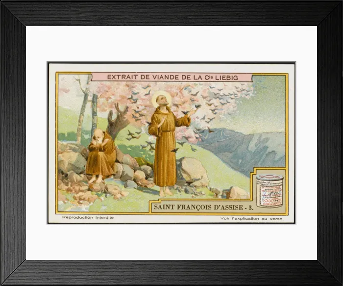 Framed Print : FRANCIS ASSISI / LIEBIG Framed Print : FRANCIS ASSISI / LIEBIG