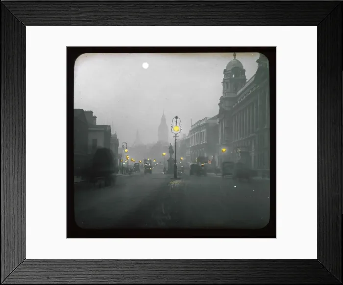 Framed Print : Whitehall - Lantern Slide Framed Print : Whitehall - Lantern Slide
