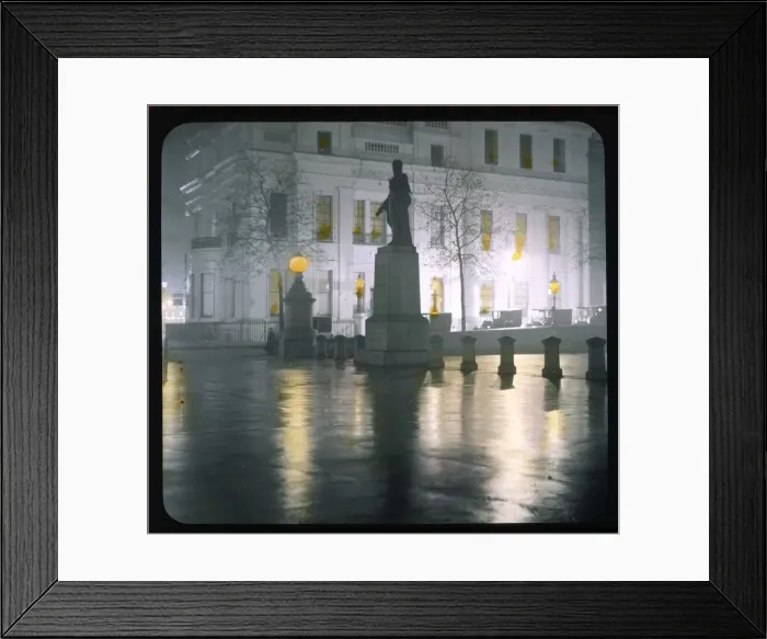 Framed Print : Trafalgar - Lantern Slide Framed Print : Trafalgar - Lantern Slide