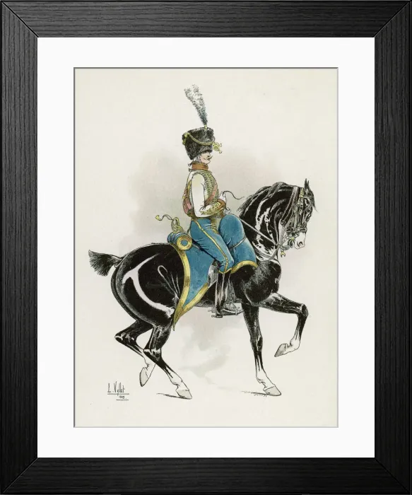 Framed Print : NAPOLEONIC FRENCH HUSSAR Framed Print : NAPOLEONIC FRENCH HUSSAR