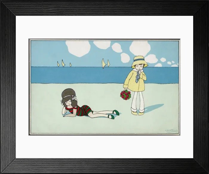Framed Print : BOY / GIRL / BEACH / ROSES Framed Print : BOY / GIRL / BEACH / ROSES