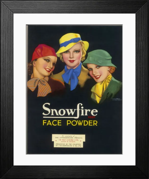 Framed Print : Face Powder Advert Framed Print : Face Powder Advert