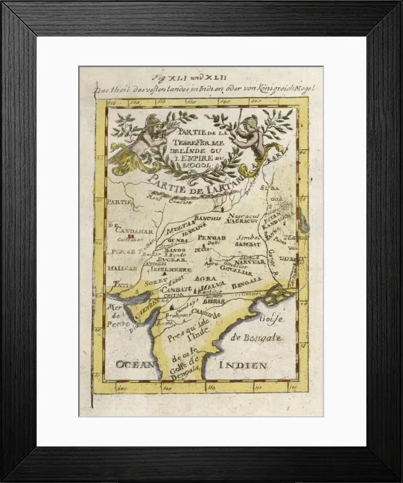 Framed Print : MAPS, ASIA, INDIA 1719 Framed Print : MAPS, ASIA, INDIA 1719
