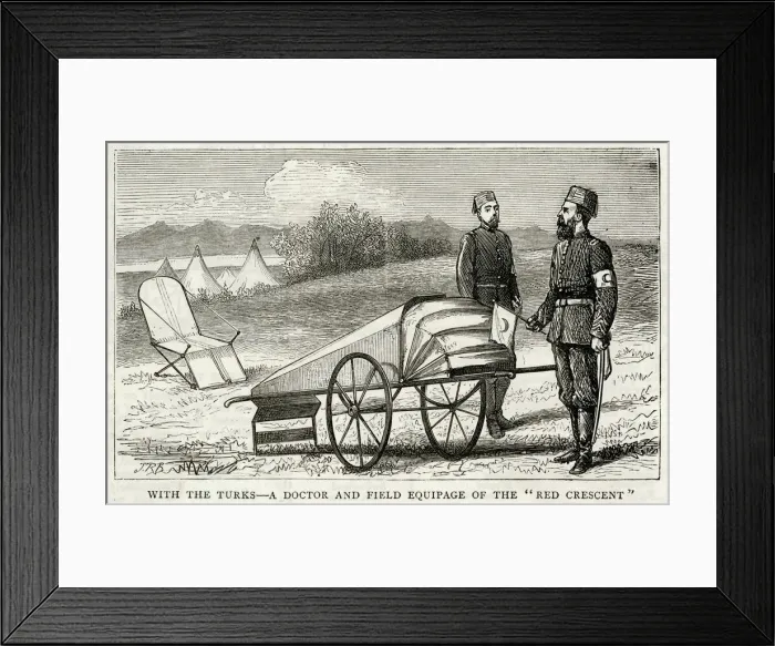 Framed Print : Ambulance of Red Cresent 1877