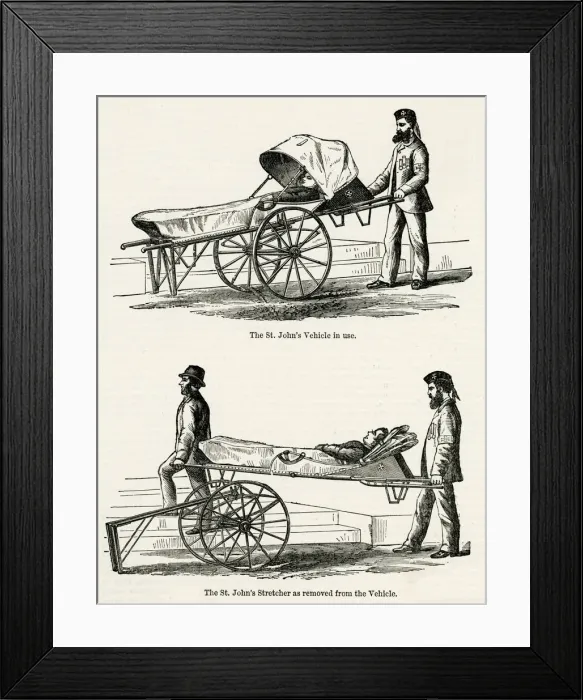 Framed Print : St Johns stretchers 1882 Framed Print : St Johns stretchers 1882
