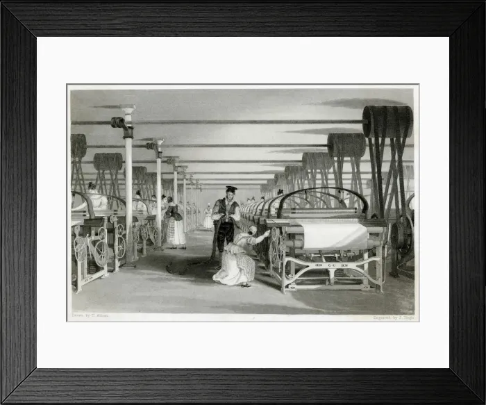 Framed Print : Power Loom Weaving Framed Print : Power Loom Weaving