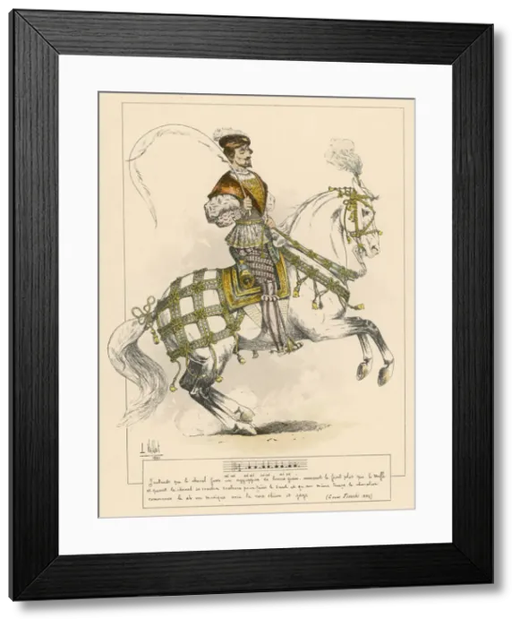 Framed Print : CESAR FIESCHI ON HORSE Framed Print : CESAR FIESCHI ON HORSE