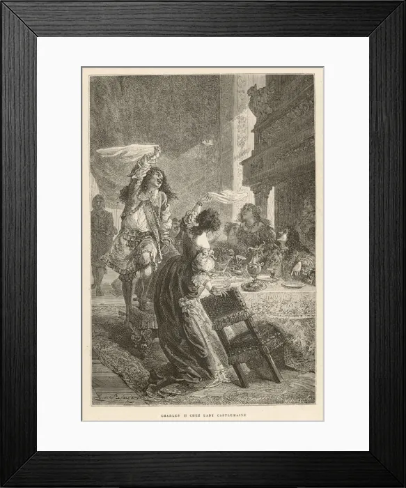 Framed Print : RESTORATION PARTY 1660S Framed Print : RESTORATION PARTY 1660S