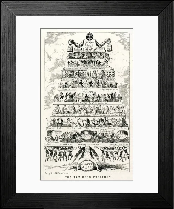 Framed Print : The Tax Upon Property 1843 Framed Print : The Tax Upon Property 1843