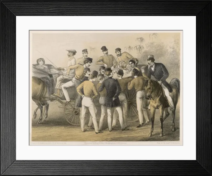 Framed Print : Ladies in their carriage in India 1860 Framed Print : Ladies in their carriage in India 1860