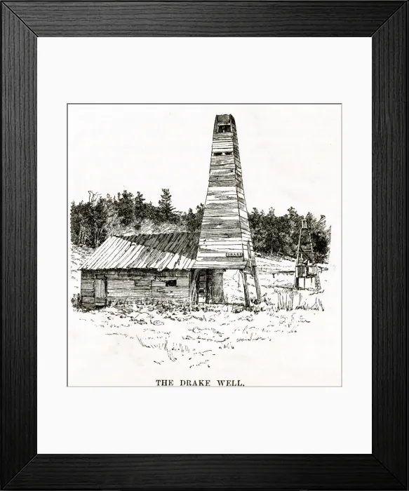 Framed Print : OIL - DRAKES WELL Framed Print : OIL - DRAKES WELL