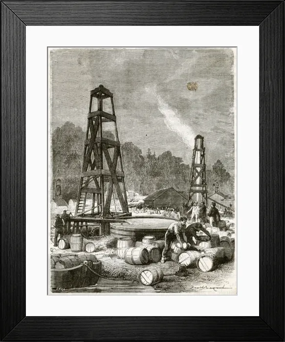 Framed Print : OIL - DRAKES WELL Framed Print : OIL - DRAKES WELL