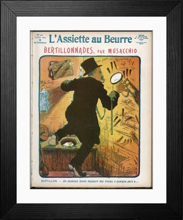 Framed Print : BERTILLON SATIRE Framed Print : BERTILLON SATIRE