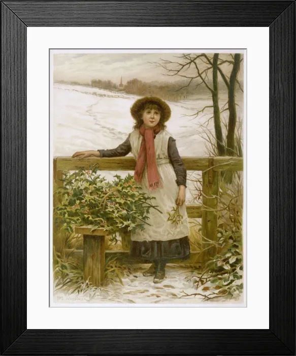Framed Print : Gathering Decorations