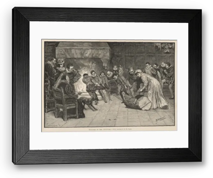 Framed Print : 16th century Yule Log Framed Print : 16th century Yule Log