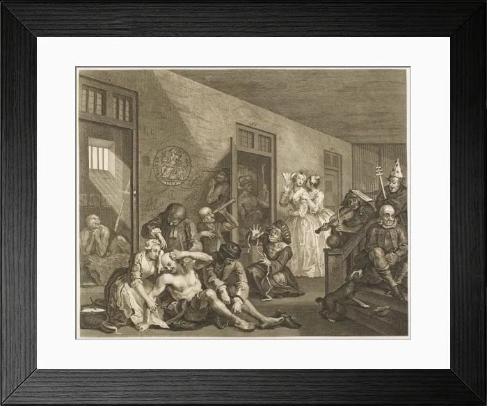 Framed Print : Hogarth - Rakes Progress Framed Print : Hogarth - Rakes Progress