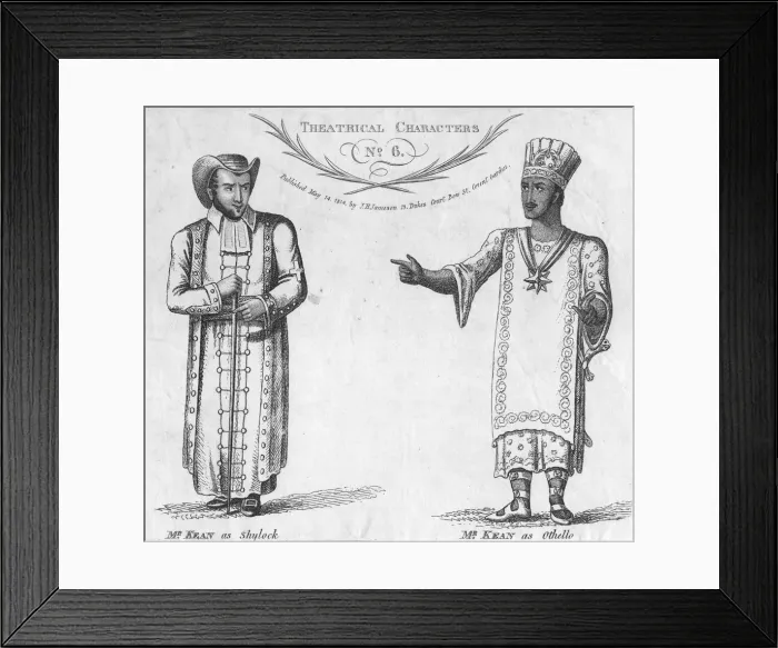 Framed Print : EDMUND KEAN / TWO ROLES Framed Print : EDMUND KEAN / TWO ROLES