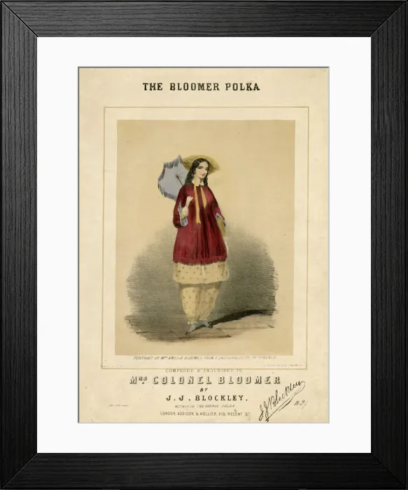 Framed Print : AMELIA BLOOMER / POLKA Framed Print : AMELIA BLOOMER / POLKA