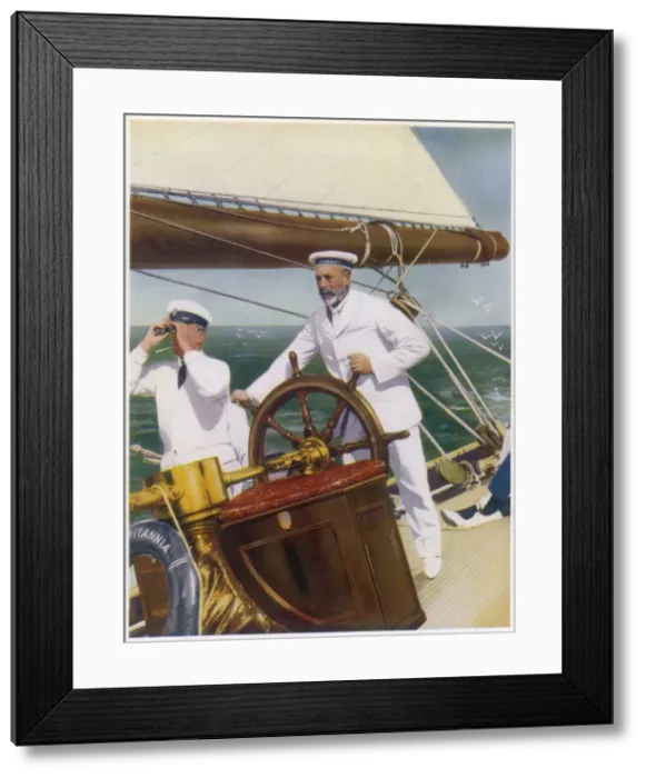 Framed Print : George V on his yacht, Britannia Framed Print : George V on his yacht, Britannia