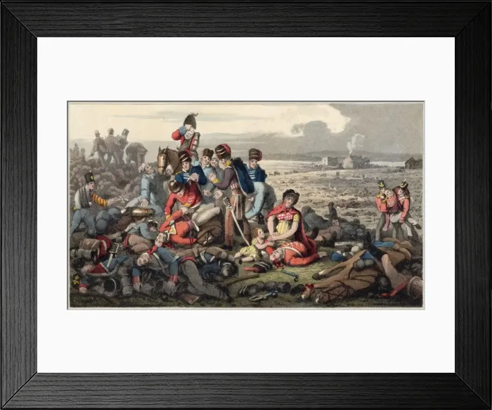 Framed Print : The battle of Waterloo-depiction after Walter Scotts poem Framed Print : The battle of Waterloo-depiction after Walter Scotts poem