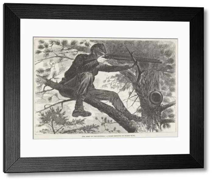 Framed Print : US Civil War Sharpshooter Framed Print : US Civil War Sharpshooter