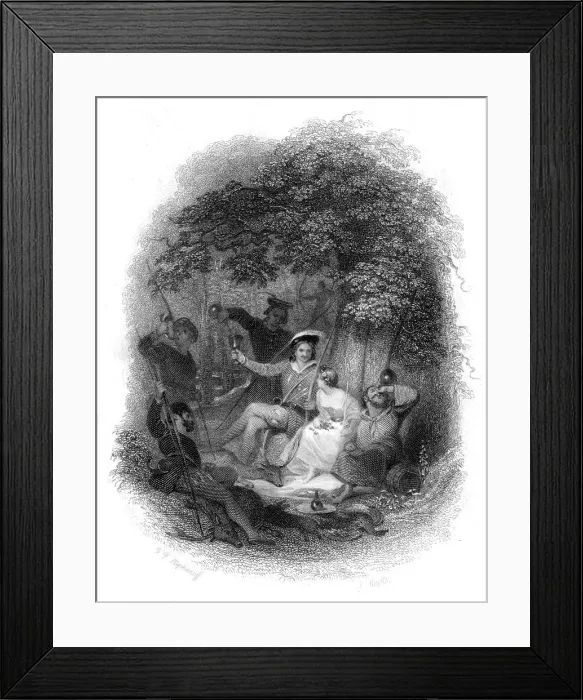 Framed Print : Robin Hood and Maid Marian Framed Print : Robin Hood and Maid Marian