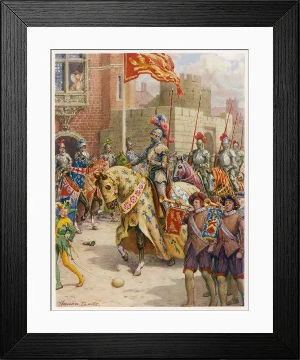 Framed Print : Sir Philip Sidney jousts at Whitehall Framed Print : Sir Philip Sidney jousts at Whitehall