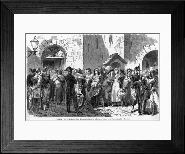 Framed Print : Women prisoners transported to Cayenne Framed Print : Women prisoners transported to Cayenne