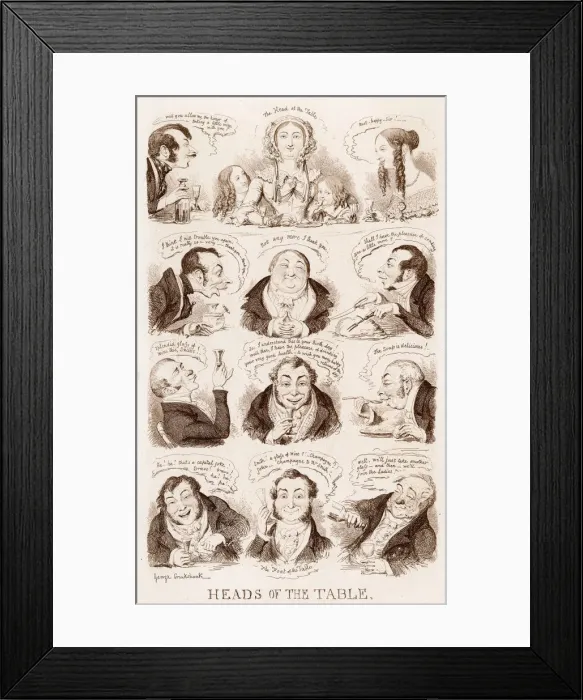 Framed Print : Food and drink: diners and their sayings Framed Print : Food and drink: diners and their sayings