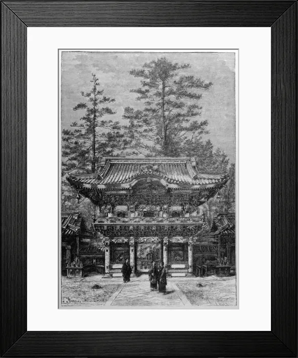 Framed Print : Japanese temple portico Framed Print : Japanese temple portico