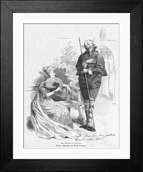 Framed Print : Henry Irving as Malvolio in Twelfth Night Framed Print : Henry Irving as Malvolio in Twelfth Night