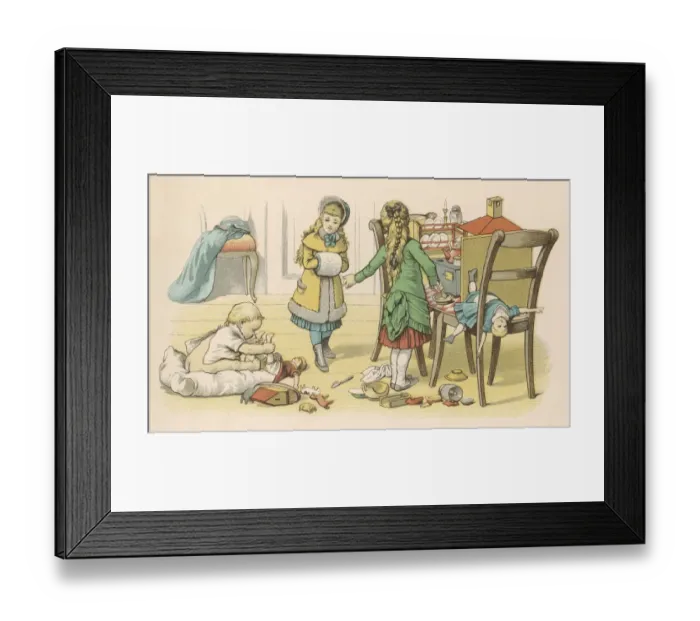 Framed Print : Children in the nursery with their toys Framed Print : Children in the nursery with their toys