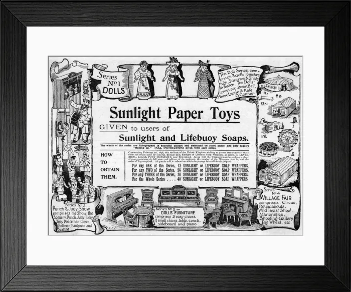Framed Print : Paper dolls advertisement Framed Print : Paper dolls advertisement