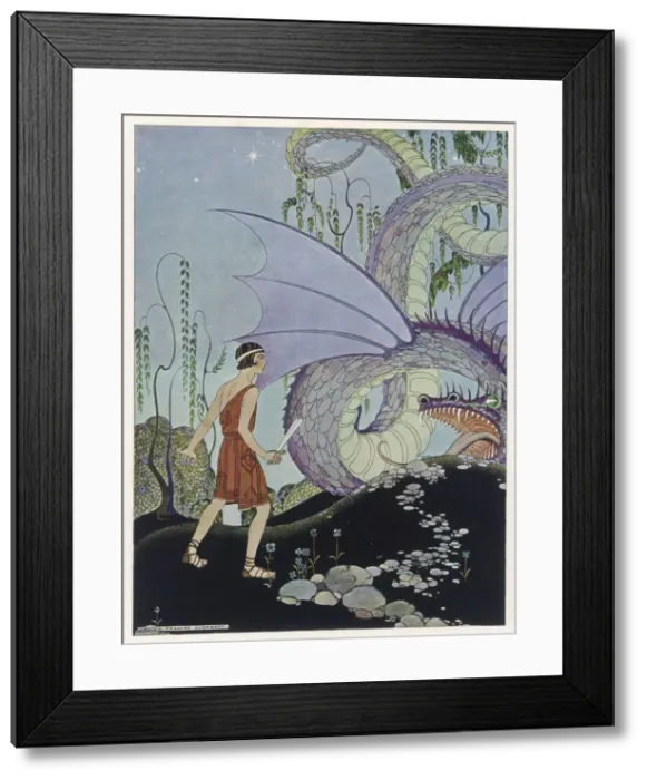 Framed Print : CADMUS AND DRAGON Framed Print : CADMUS AND DRAGON