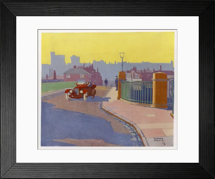 Framed Print : Motoring to Windsor 1916 Framed Print : Motoring to Windsor 1916