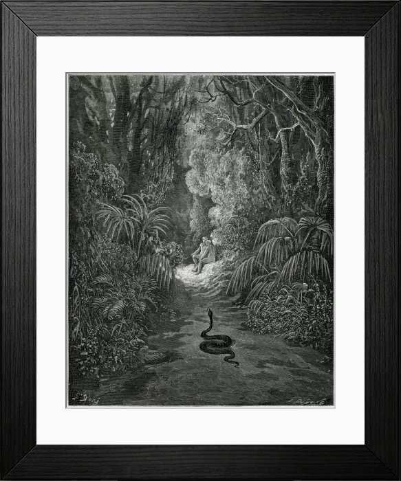 Framed Print : THE SNAKE APPROACHES Framed Print : THE SNAKE APPROACHES