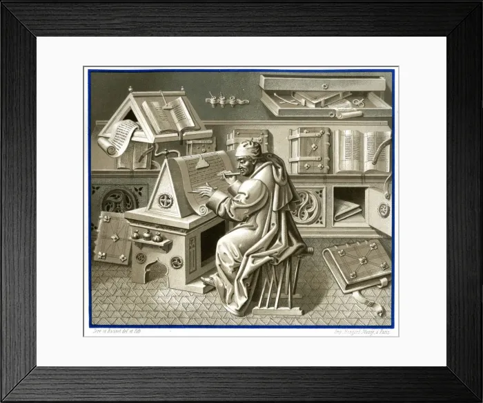 Framed Print : MONK COPYIST Framed Print : MONK COPYIST