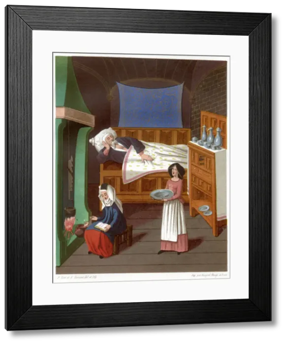 Framed Print : A BEDROOM, 15TH CENTURY Framed Print : A BEDROOM, 15TH CENTURY