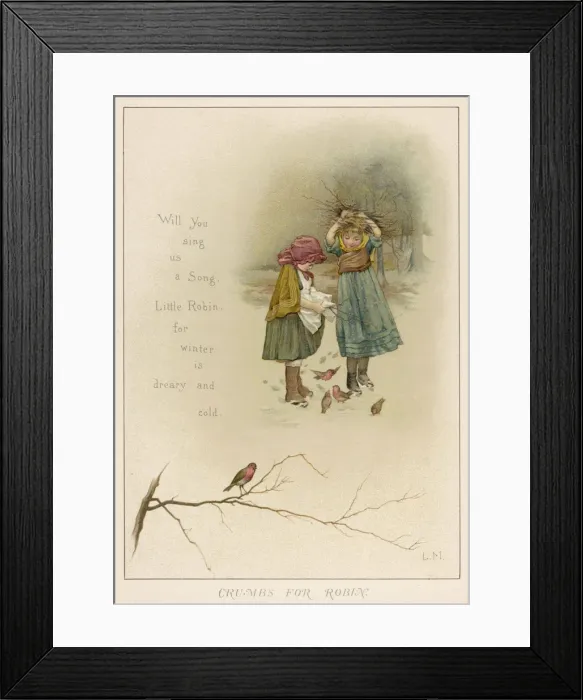Framed Print : Feeding the Robins Framed Print : Feeding the Robins