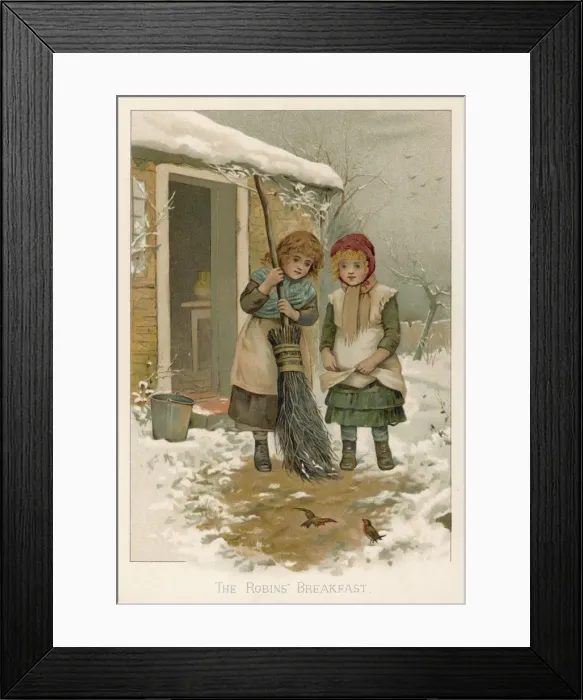 Framed Print : Robins and Children Framed Print : Robins and Children